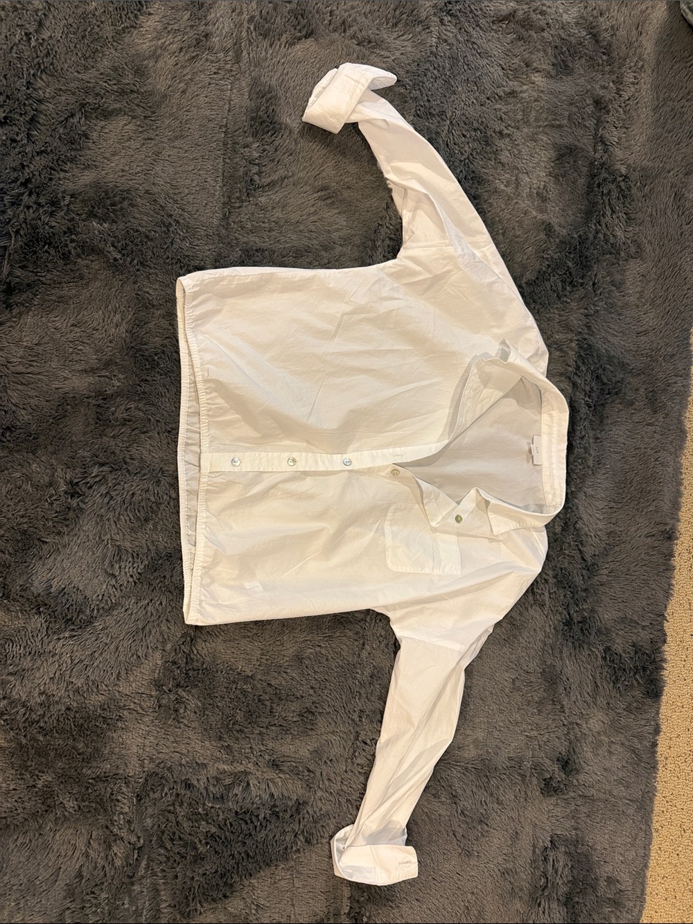 J. Jill White Button-Front Cotton Blouse